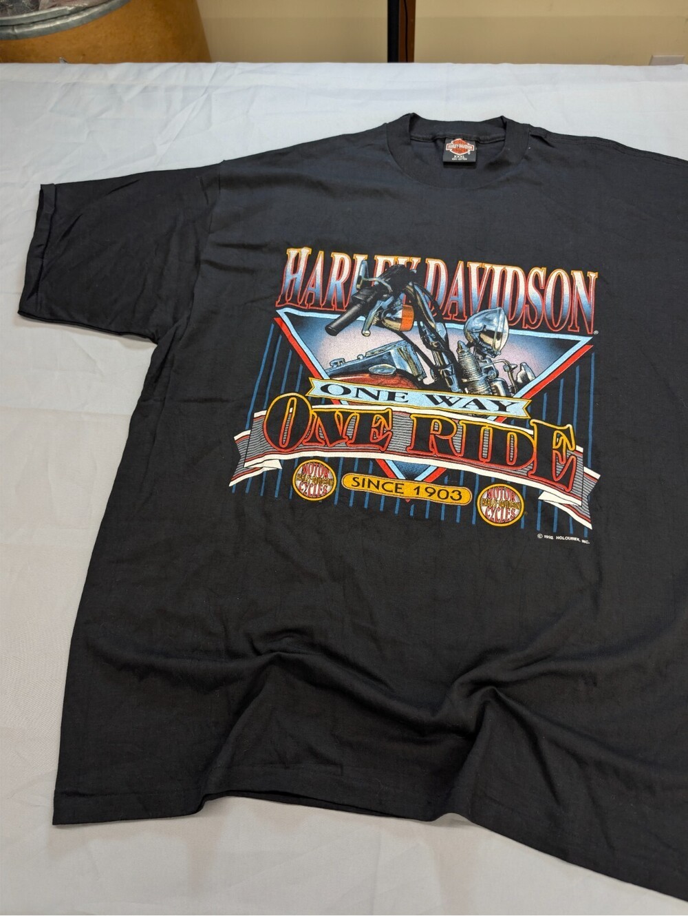Vintage Harley Davidson One Way One Ride Shirt 3XL Black